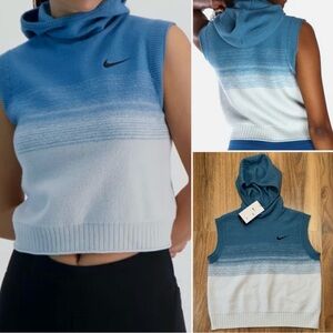Nike Dri-Fit ADV Run Division Women's Hooded Gilet Vest AQUA DX0323 034 SIZE S